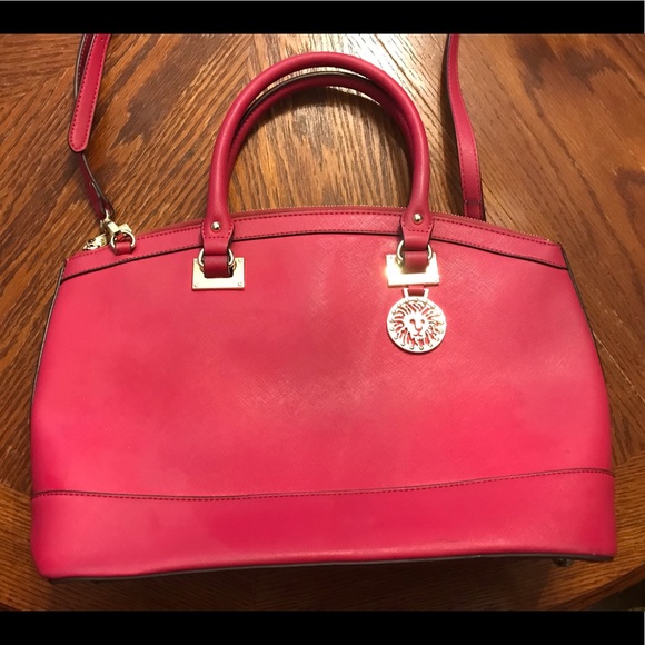 Pretty Anne Klein Hot Pink Double Strap Bag! - Picture 8 of 16